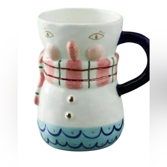 BIRDCANFOX Bird Can Fox 2022 ANTHROPOLOGIE SNOWMAN MUG 7 Available  - No Flaws - Picture 1 of 6